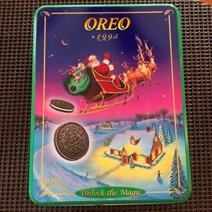 Nabisco Kitchen Vintage 1995 Oreo Cookie Unlock The Magic Christmas Holiday Tin
